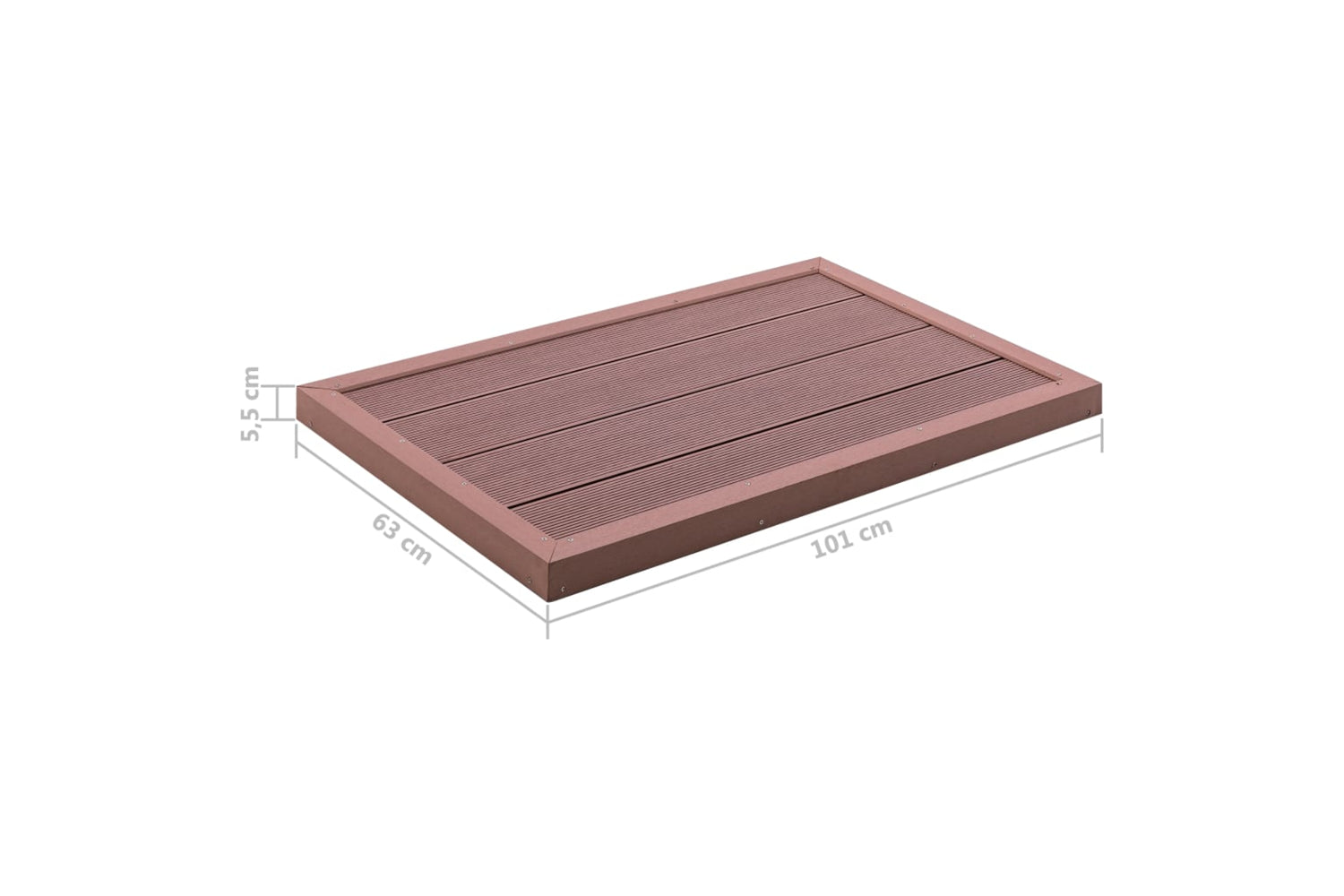 vidaXL 49065 Floor Element For Solar Shower Brown 101x63x55cm Wpc-5