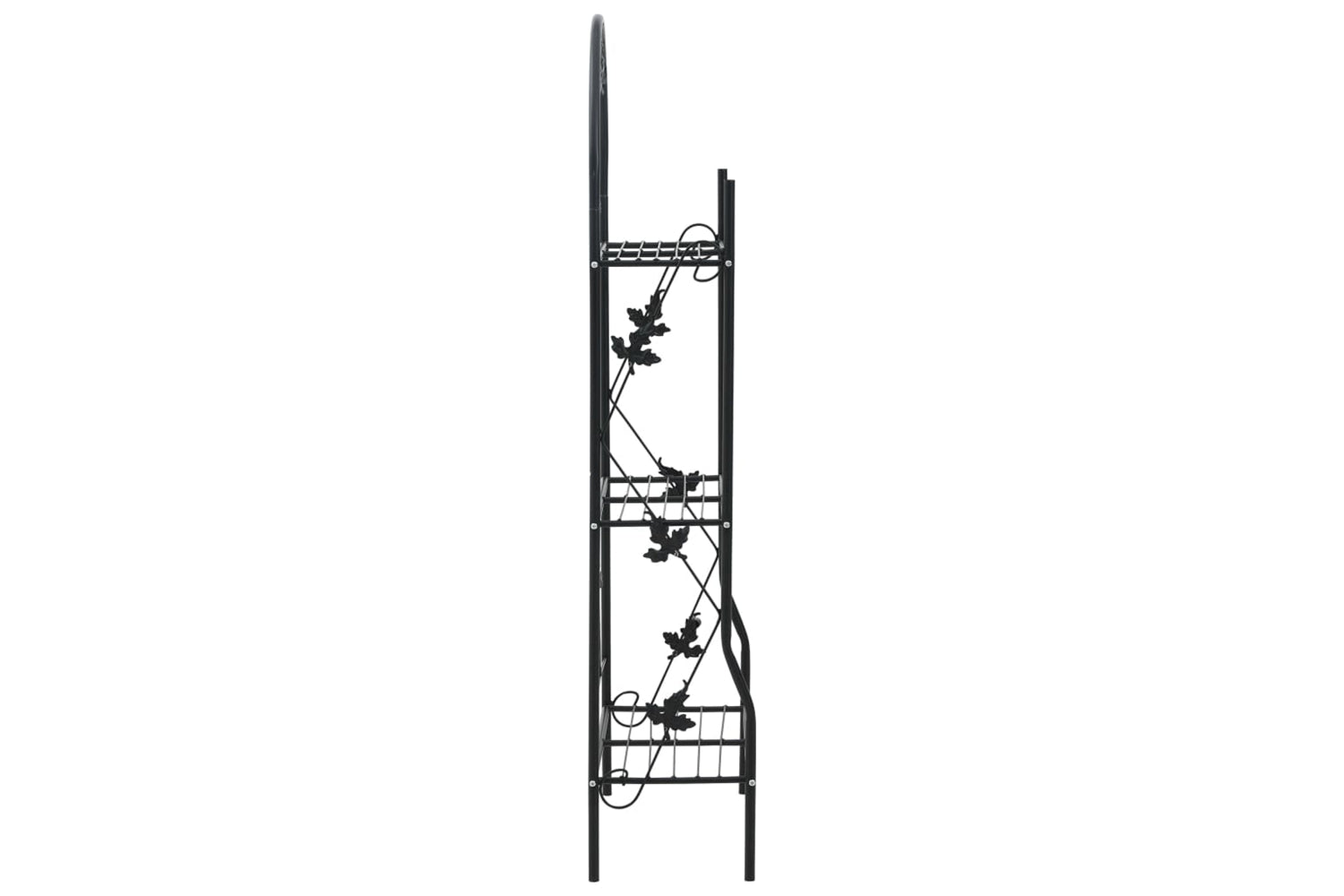 vidaXL 47097 3-layer Plant Rack Black 52x28x128cm Iron-3