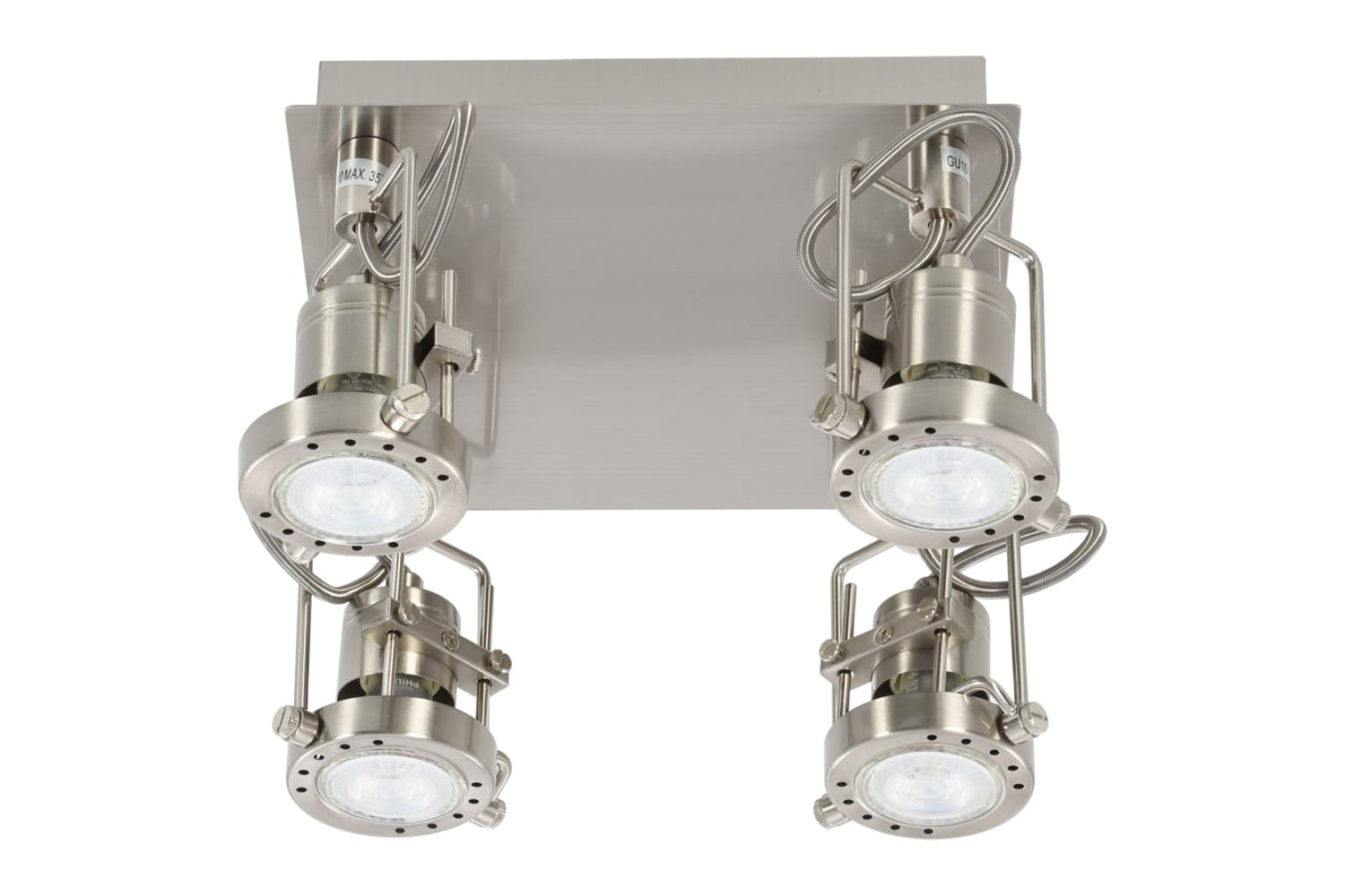 Vidaxl 281447 4-way Spot Light Silver Gu10-4
