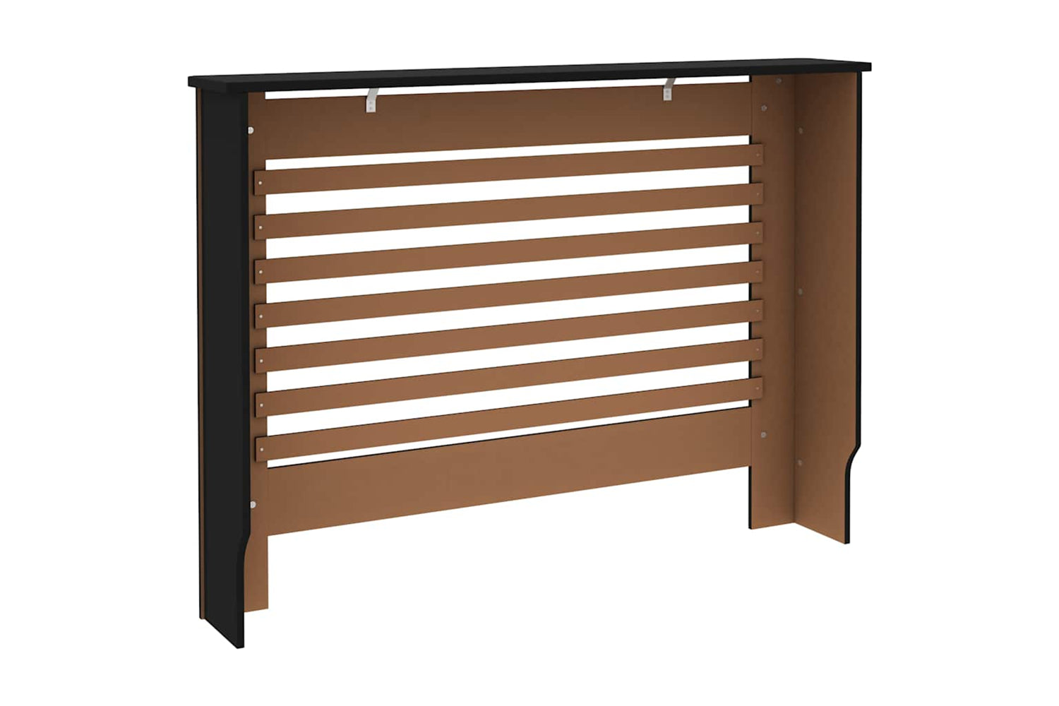 vidaXL Radiator Cover Black 112x19x81.5cm Mdf-5