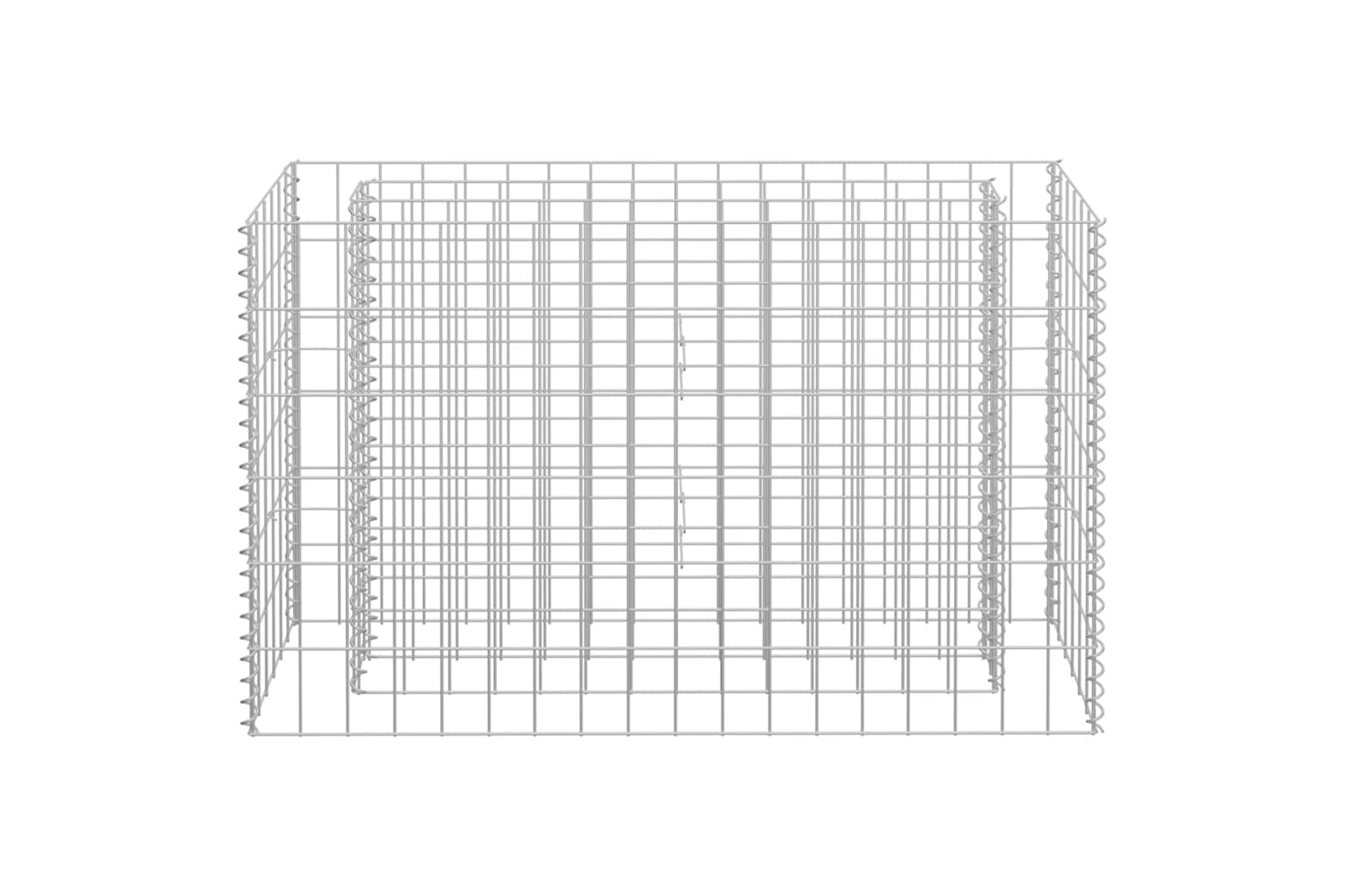 vidaXL 145630 Gabion Raised Bed Galvanised Steel 90x30x60cm-3