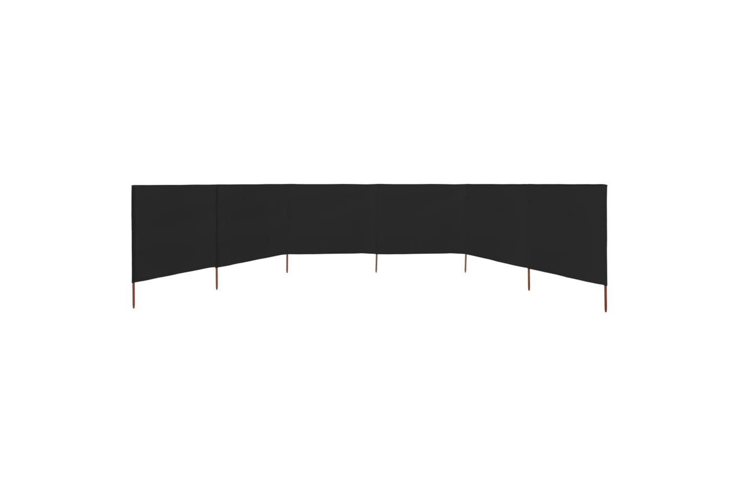 vidaXL 47178 6-panel Wind Screen Fabric 800x120cm Black-3