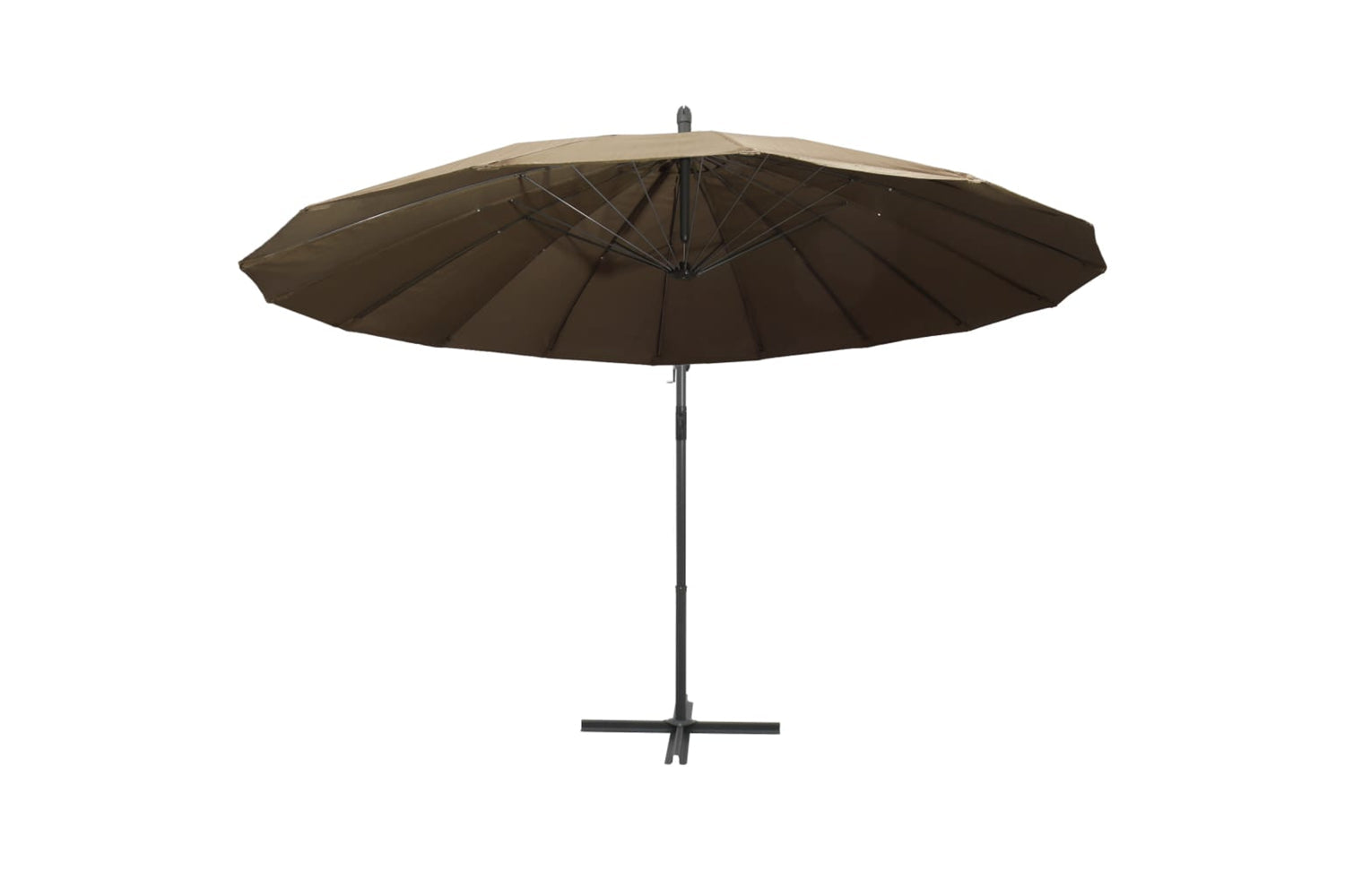 Vidaxl 47223 Hanging Parasol Taupe 3 M Aluminium Pole-3