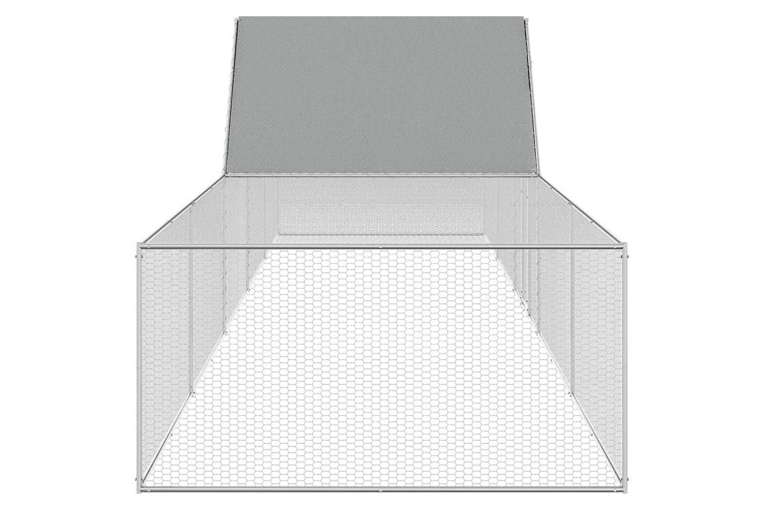 Vidaxl 144563 Chicken Coop 10x2x2 M Galvanised Steel-3