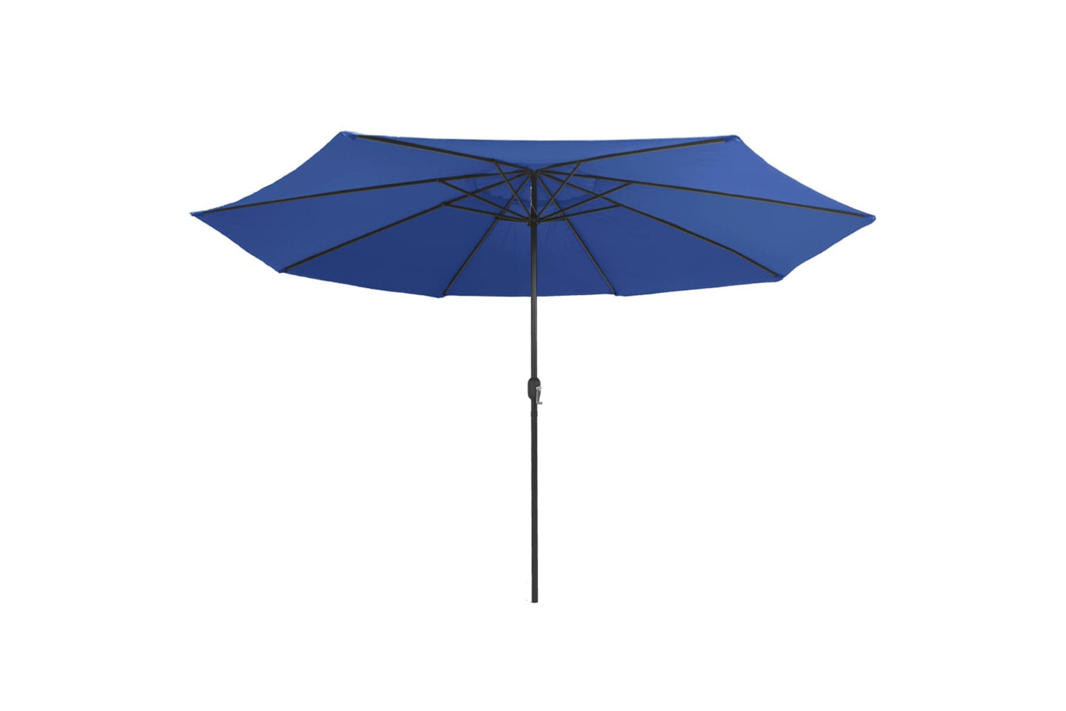 vidaXL Outdoor Parasol With Metal Pole 390cm Azure Blue-3