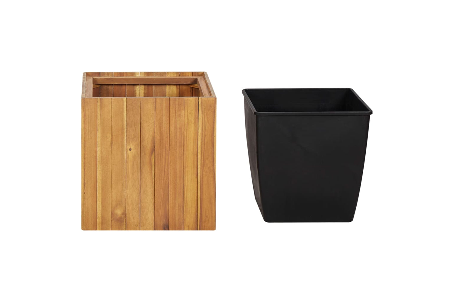 vidaXL 46569 Garden Raised Bed Pot 43.5x43.5x44cm Solid Acacia Wood-3