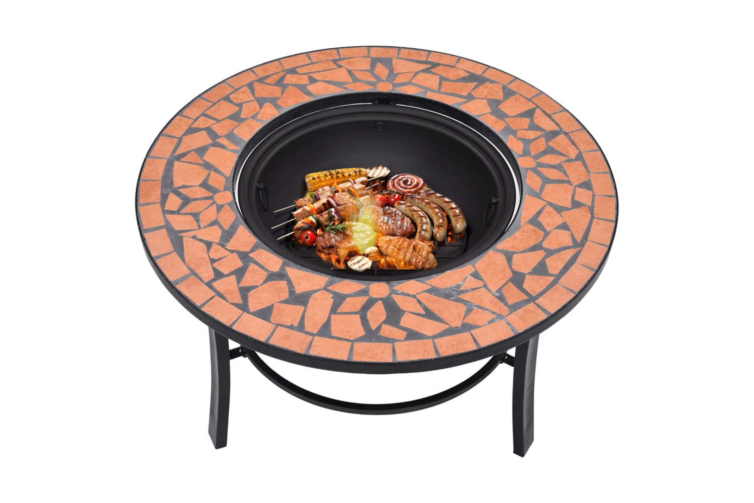 Vidaxl 46719 Vidaxl Mosaic Fire Pit Terracotta 68cm Ceramic-5