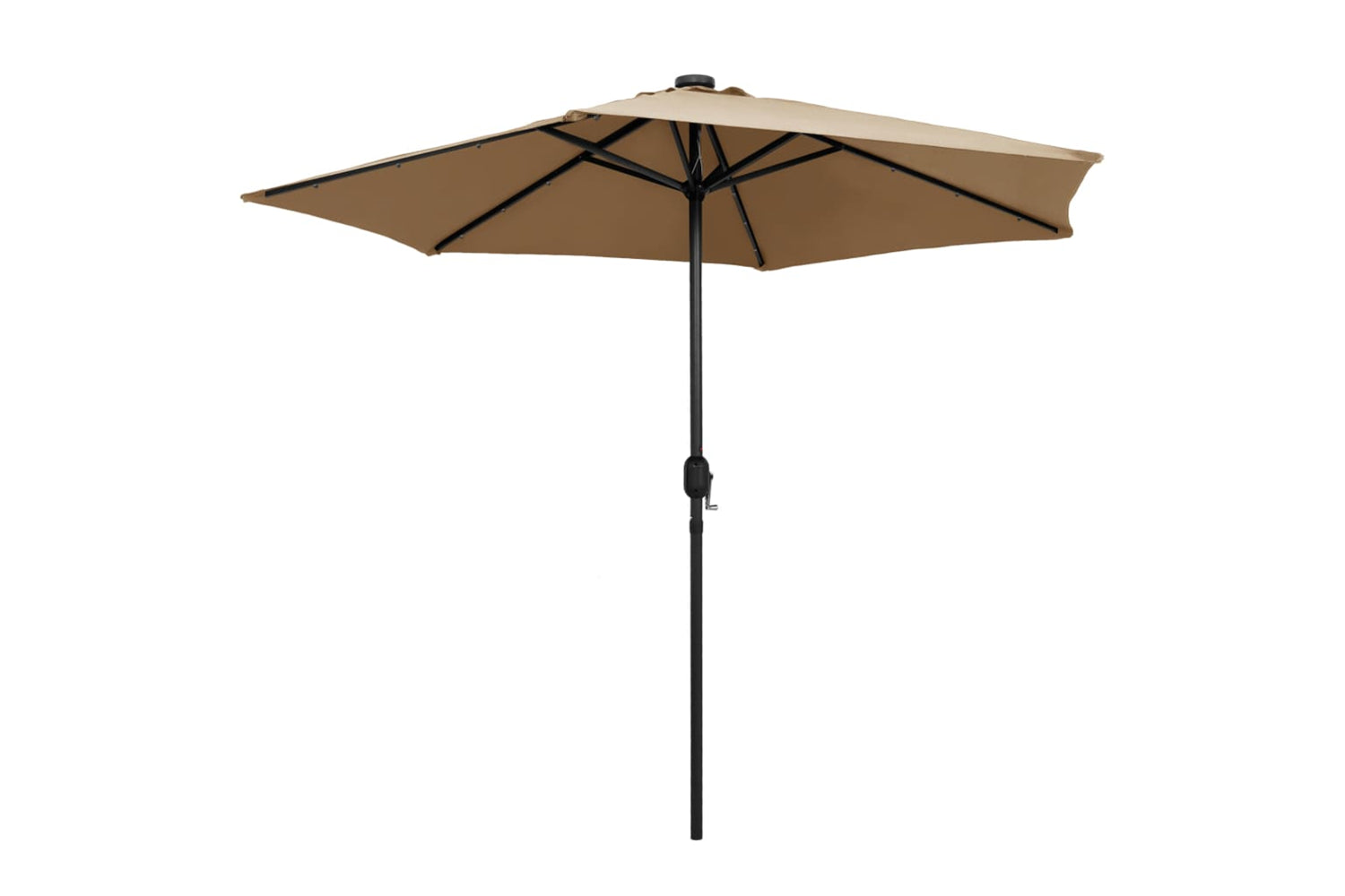 Vidaxl 47355 Parasol With Led Lights And Aluminium Pole 270 Cm Taupe-3