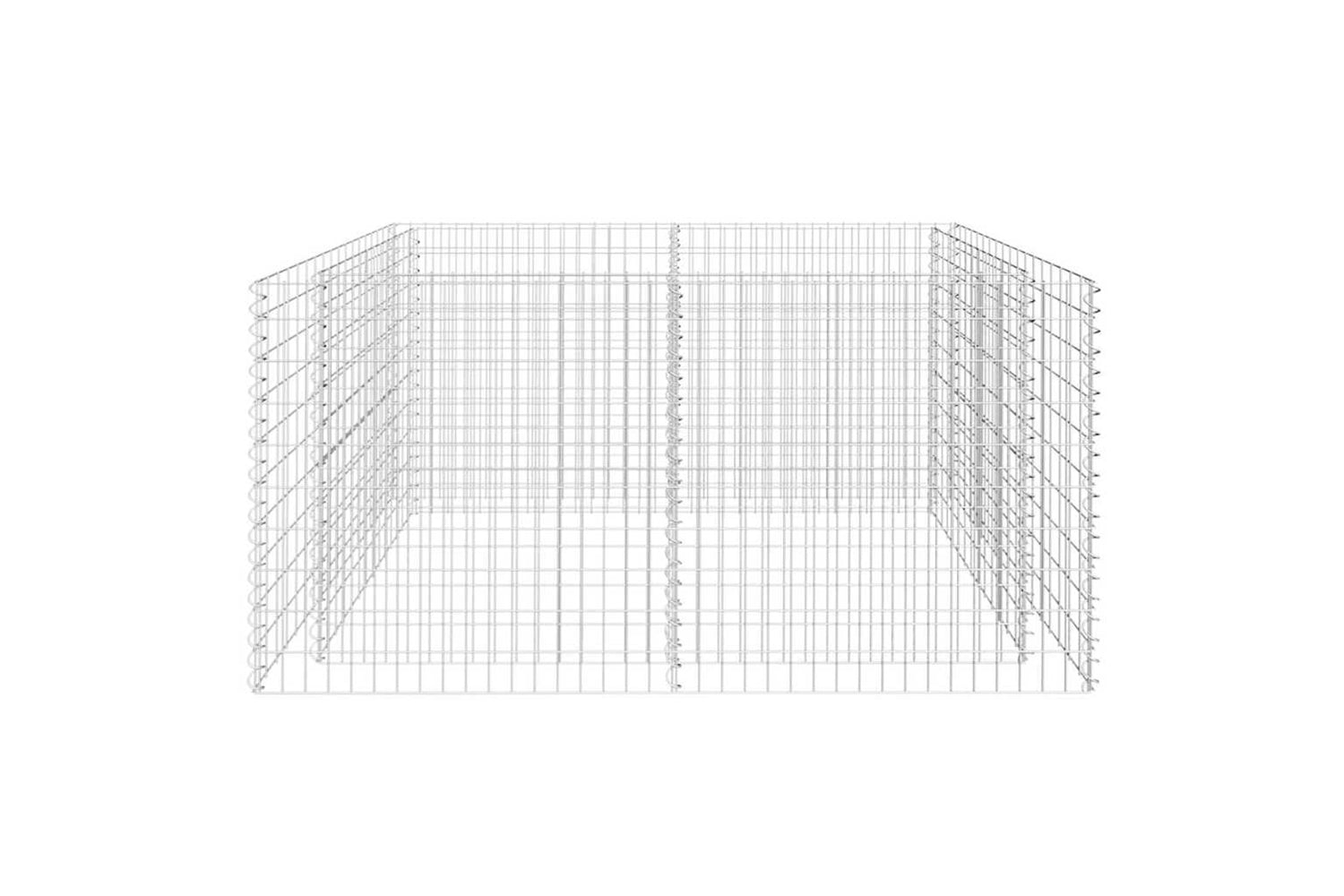 vidaXL 142366 Gabion Raised Bed Steel 180x90x100cm Silver-3