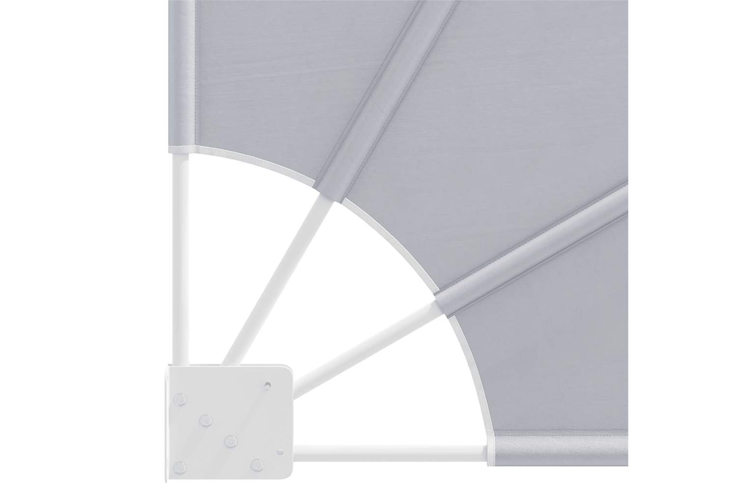 vidaXL 41573 Collapsible Balcony Side Awning Grey 210x210cm-7