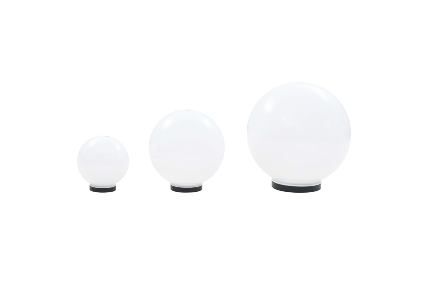 vidaXL 50659 Led Bowl Lamp Set 3 Pieces Spherical 20/30/40cm Pmma-3