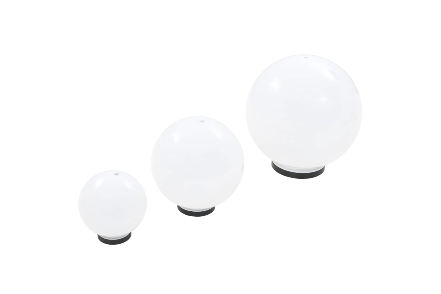 vidaXL 50659 Led Bowl Lamp Set 3 Pieces Spherical 20/30/40cm Pmma-5