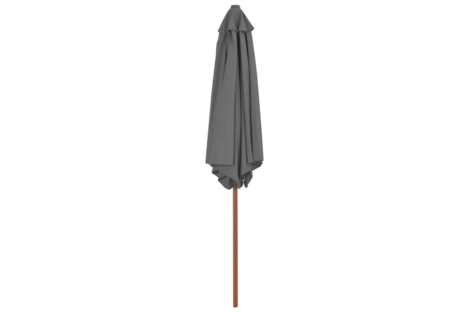 vidaXL 44515 Outdoor Parasol With Wooden Pole 270cm Anthracite-3