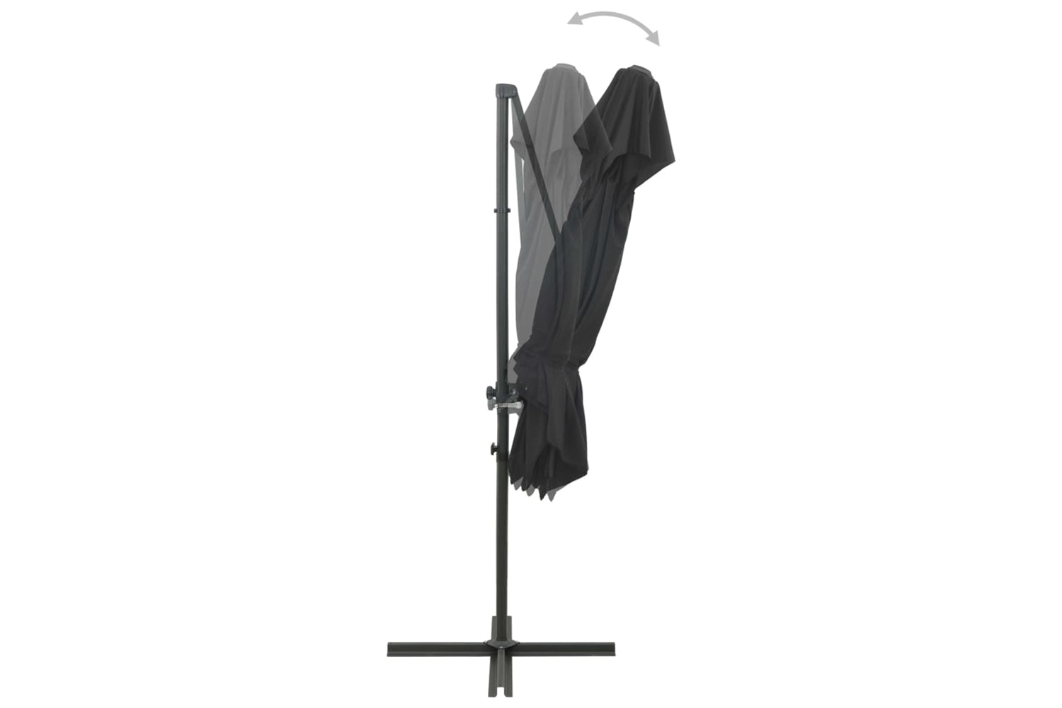 vidaXL 312362 Cantilever Umbrella With Double Top Anthracite 250x250cm-5