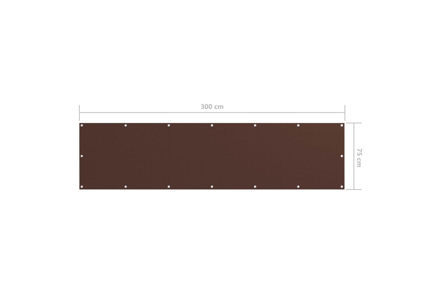 vidaXL 135068 Balcony Screen Brown 75x300cm Oxford Fabric-5