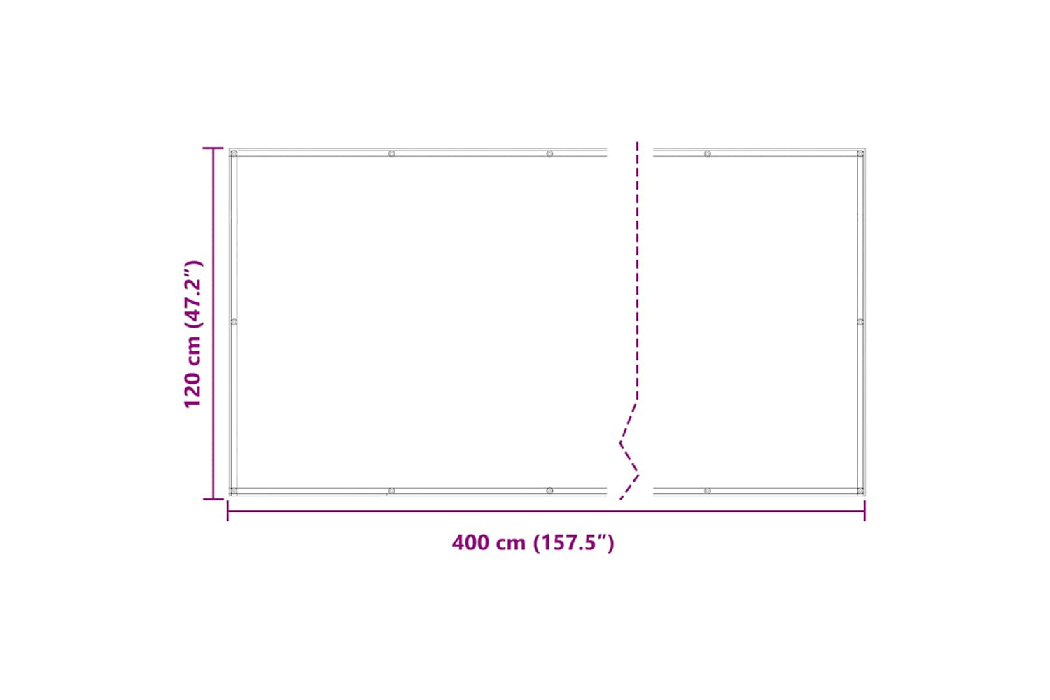 vidaXL 134873 Balcony Screen Anthracite 120x400cm Oxford Fabric-5