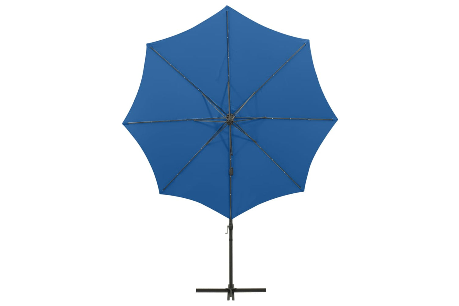 Vidaxl 312341 Cantilever Umbrella With Pole And Led Lights Azure Blue 300 Cm-6