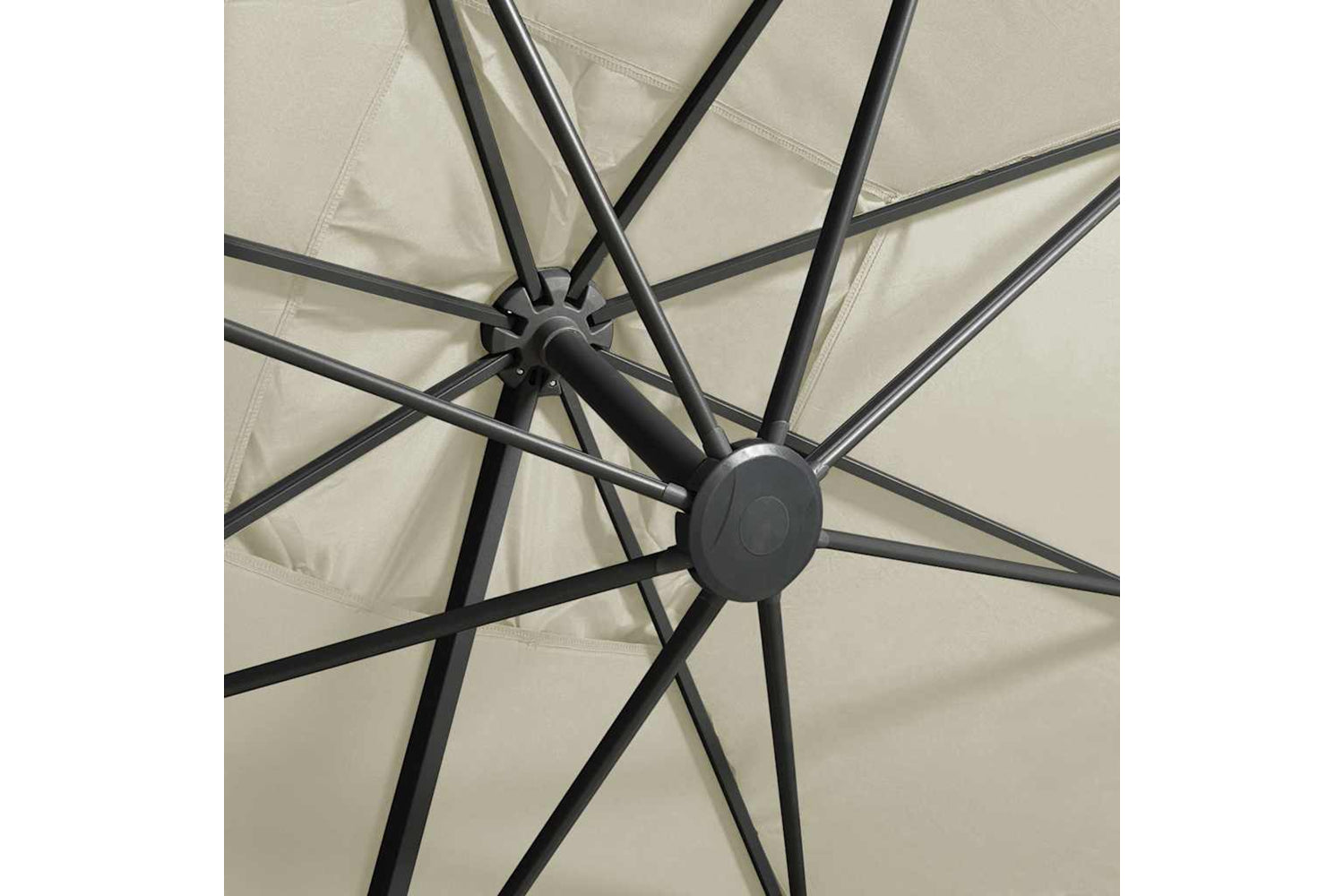 Vidaxl Cantilever Umbrella With Pole And Led Lights Sand 300 Cm-9
