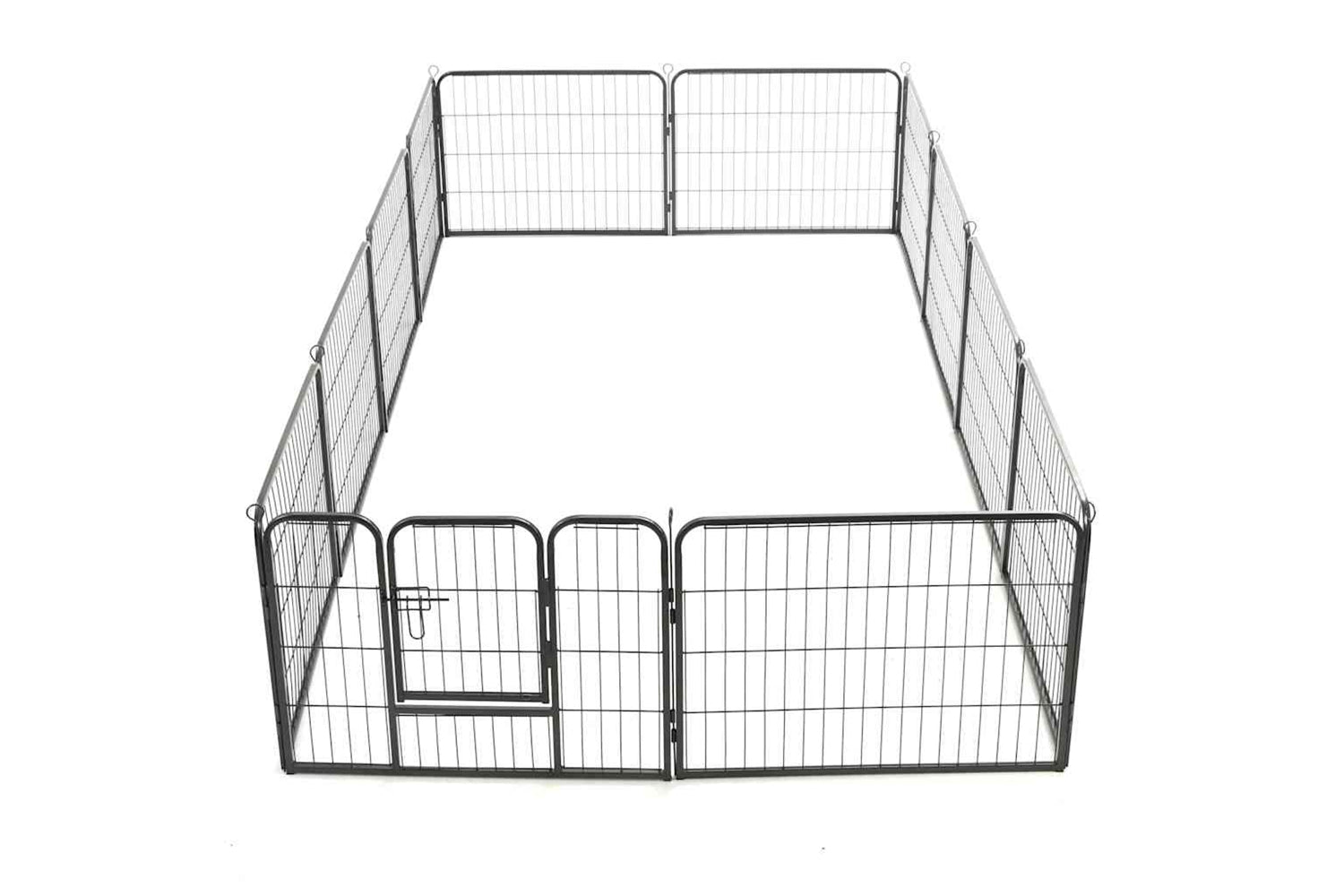 vidaXL 170573 Dog Playpen 12 Panels Steel 80x60cm Black-3
