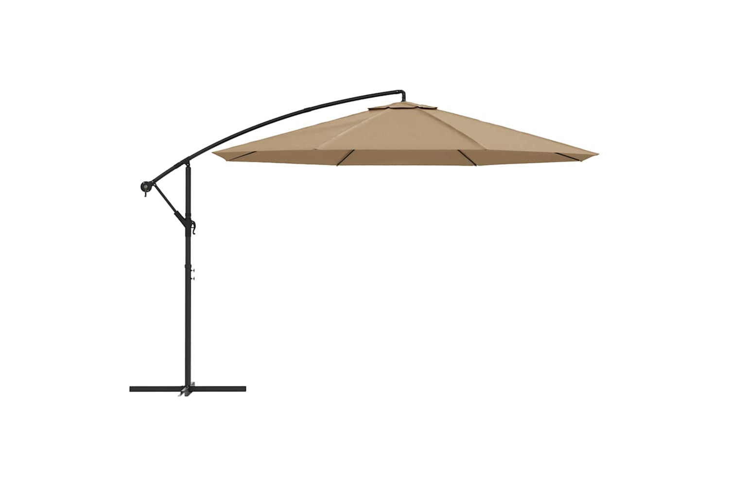 vidaXL 44506 Cantilever Umbrella With Aluminium Pole 350cm Taupe-3