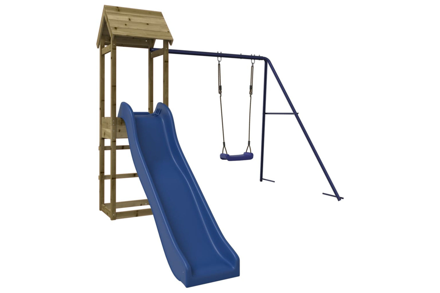 Vidaxl 3155857 Playhouse With Slide Swing Impregnated Wood Pine-3