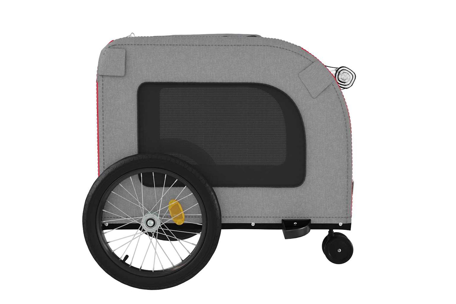 Vidaxl 93859 Pet Bike Trailer Red And Grey Oxford Fabric And Iron-6