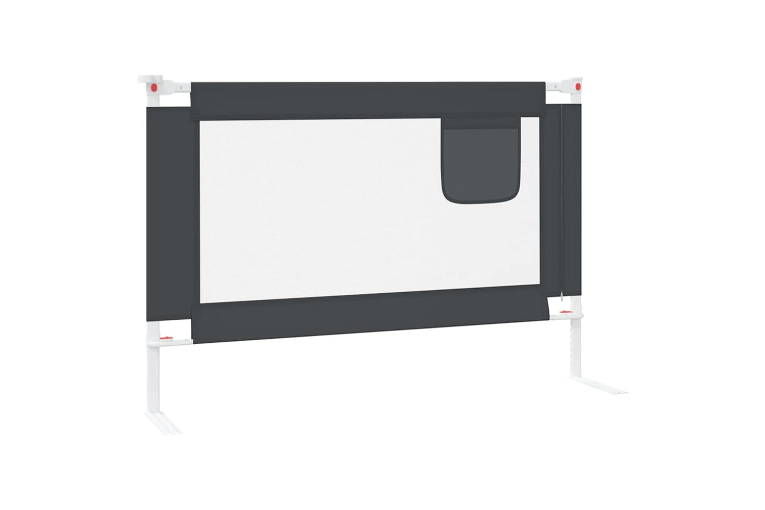 Vidaxl Toddler Safety Bed Rail Dark Grey 100x25 Cm Fabric-4
