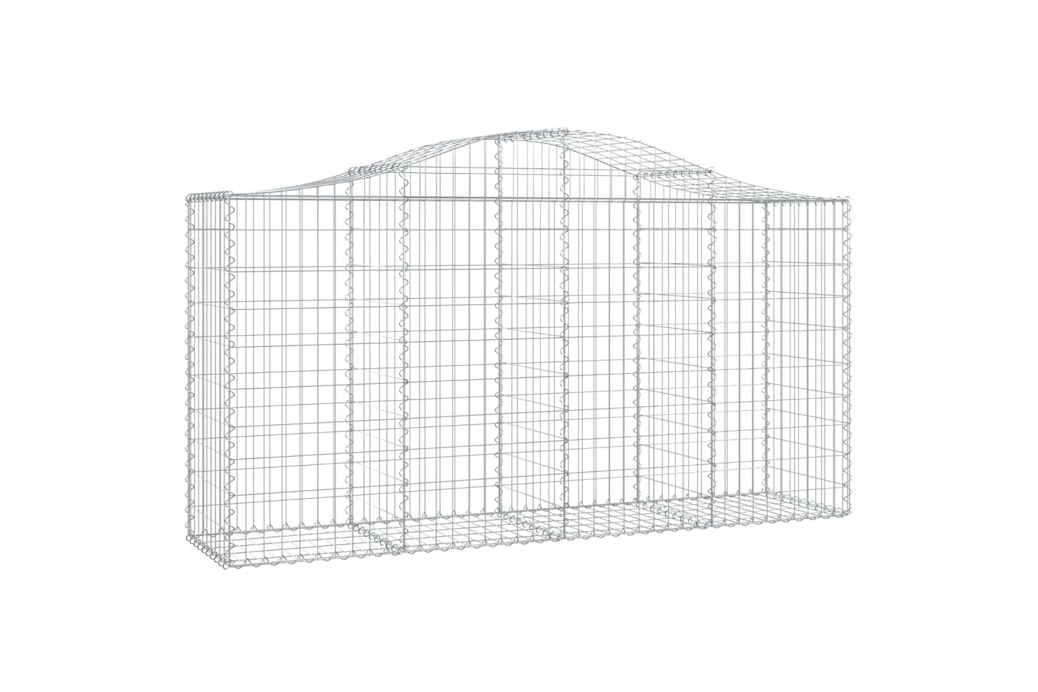 vidaXL 3145651 Arched Gabion Baskets 13 Pcs 200x50x100/120cm Galvanised Iron-2