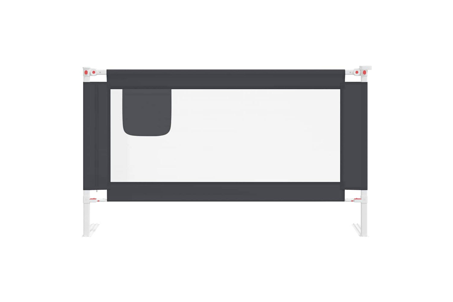 Vidaxl Toddler Safety Bed Rail Dark Grey 140x25 Cm Fabric-2
