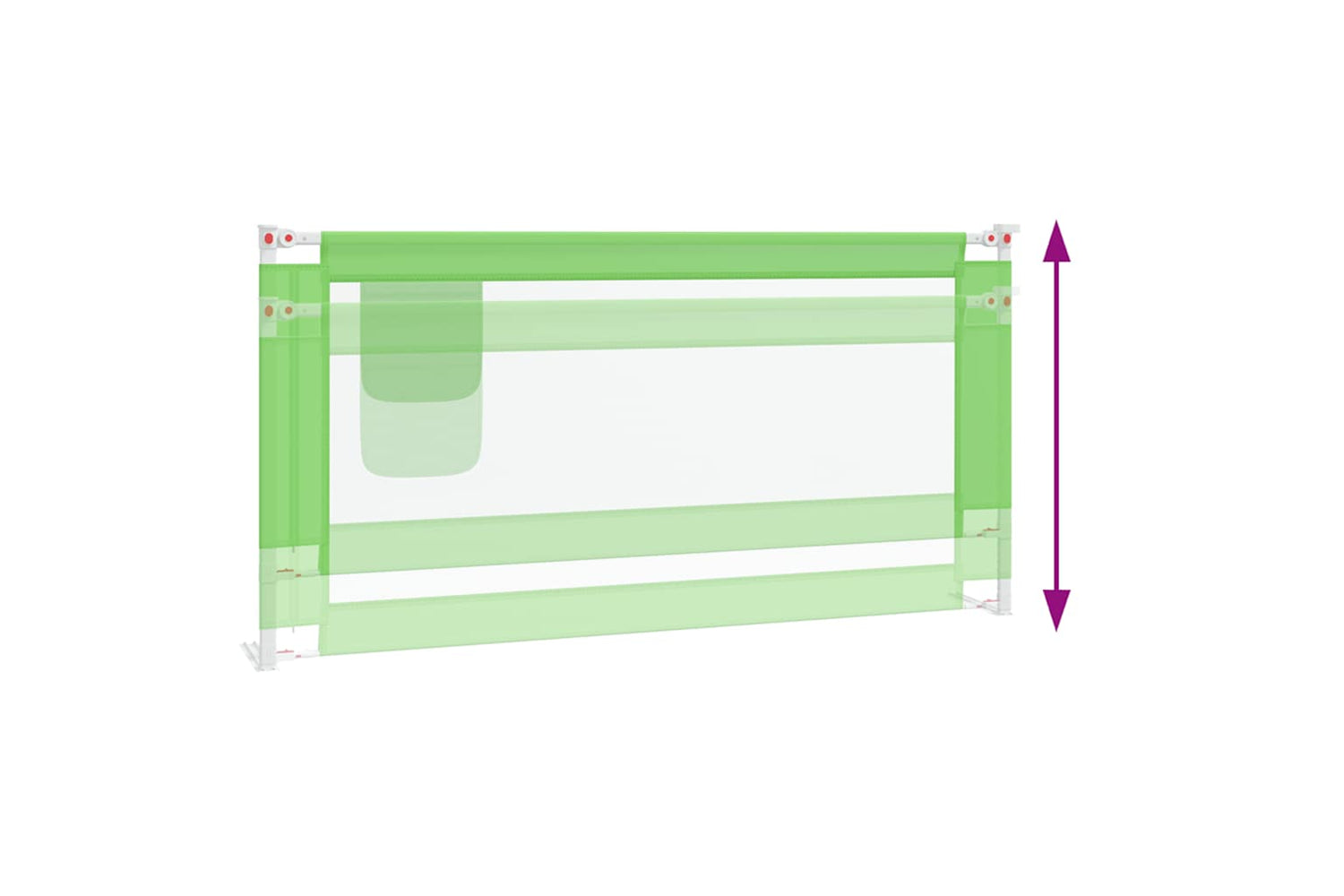 Vidaxl Toddler Safety Bed Rail Green 180x25 Cm Fabric-5