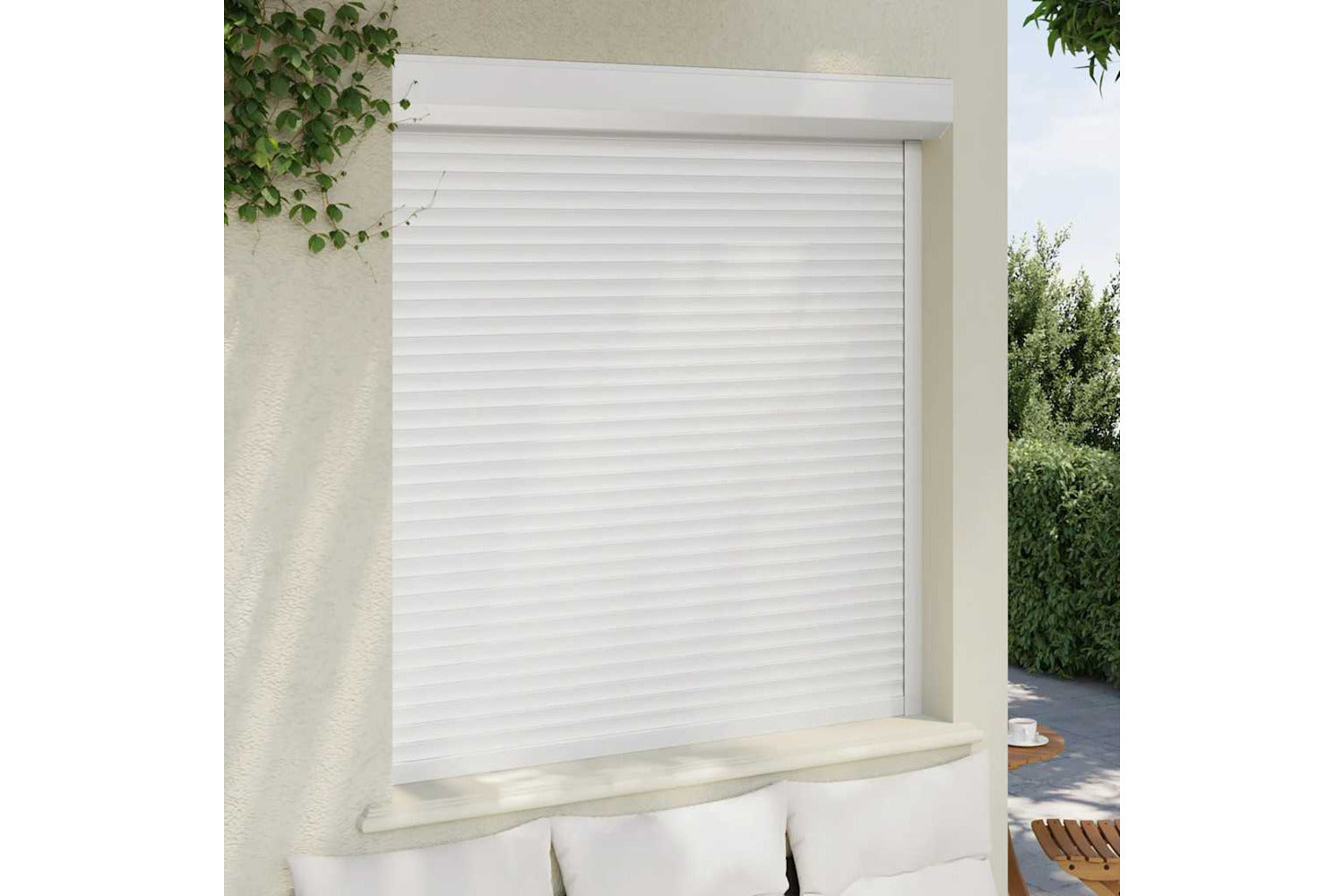 Vidaxl Roller Shutter Aluminium 140x150 Cm White-3