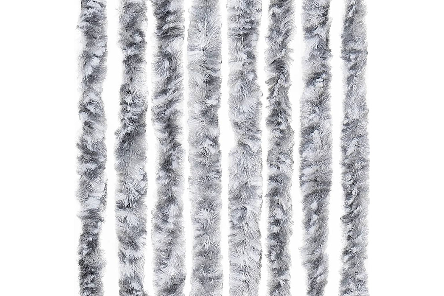 vidaXL Insect Curtain White And Grey 100x220cm Chenille-5