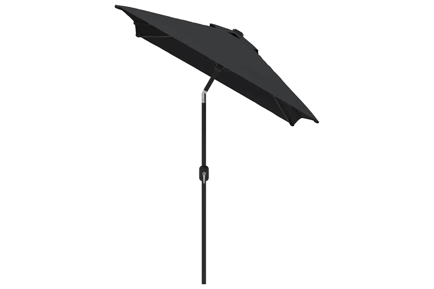 Vidaxl Garden Parasol With Metal Pole 300x200 Cm Black-2
