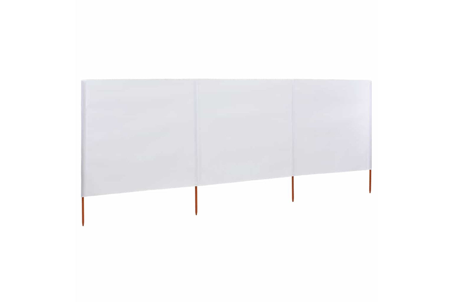 vidaXL 47148 3-panel Wind Screen Fabric 400x160cm Sand White-2
