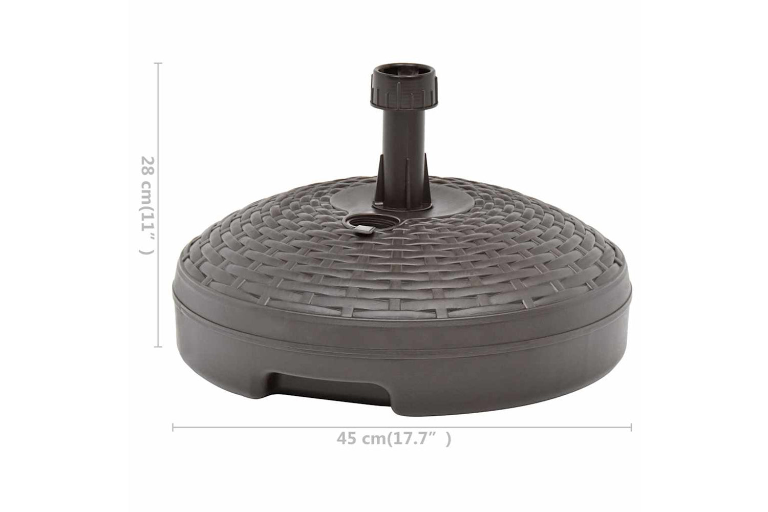 Vidaxl 48770 Umbrella Base Sand/water Filled 20 L Brown Plastic Rattan-6