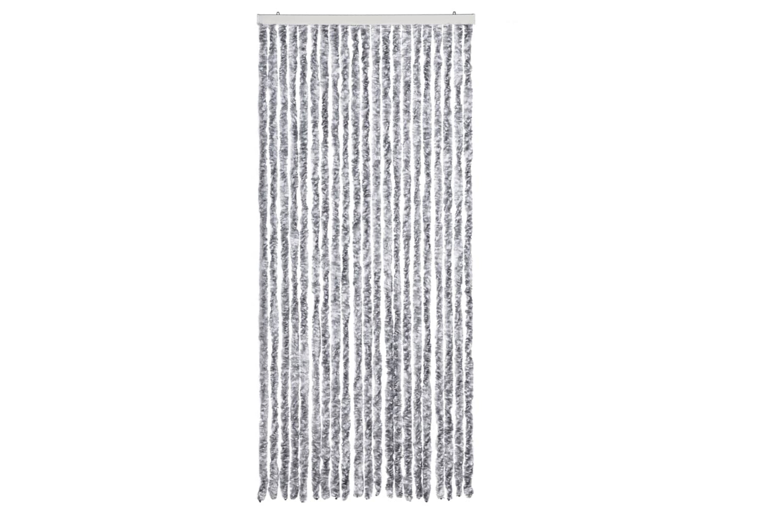 vidaXL Insect Curtain White And Grey 90x220cm Chenille-2