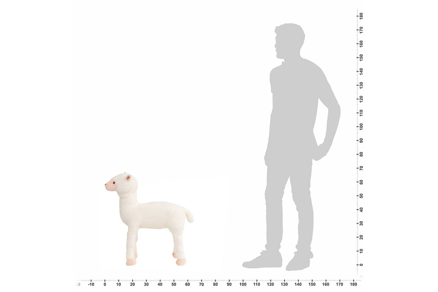 vidaXL 91338 Standing Plush Toy Alpaca White Xxl-4