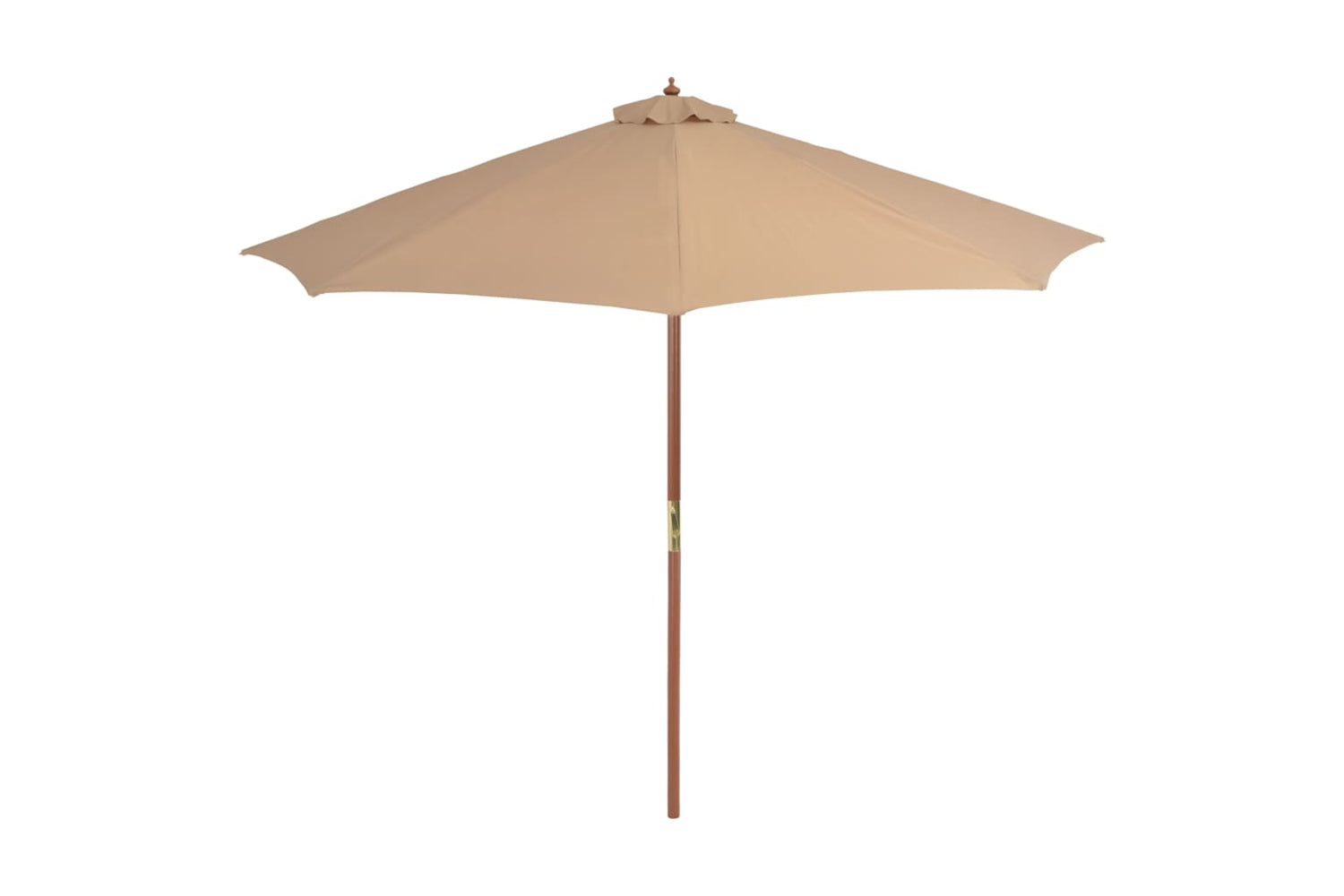 vidaXL 44496 Outdoor Parasol With Wooden Pole 300cm Taupe-2