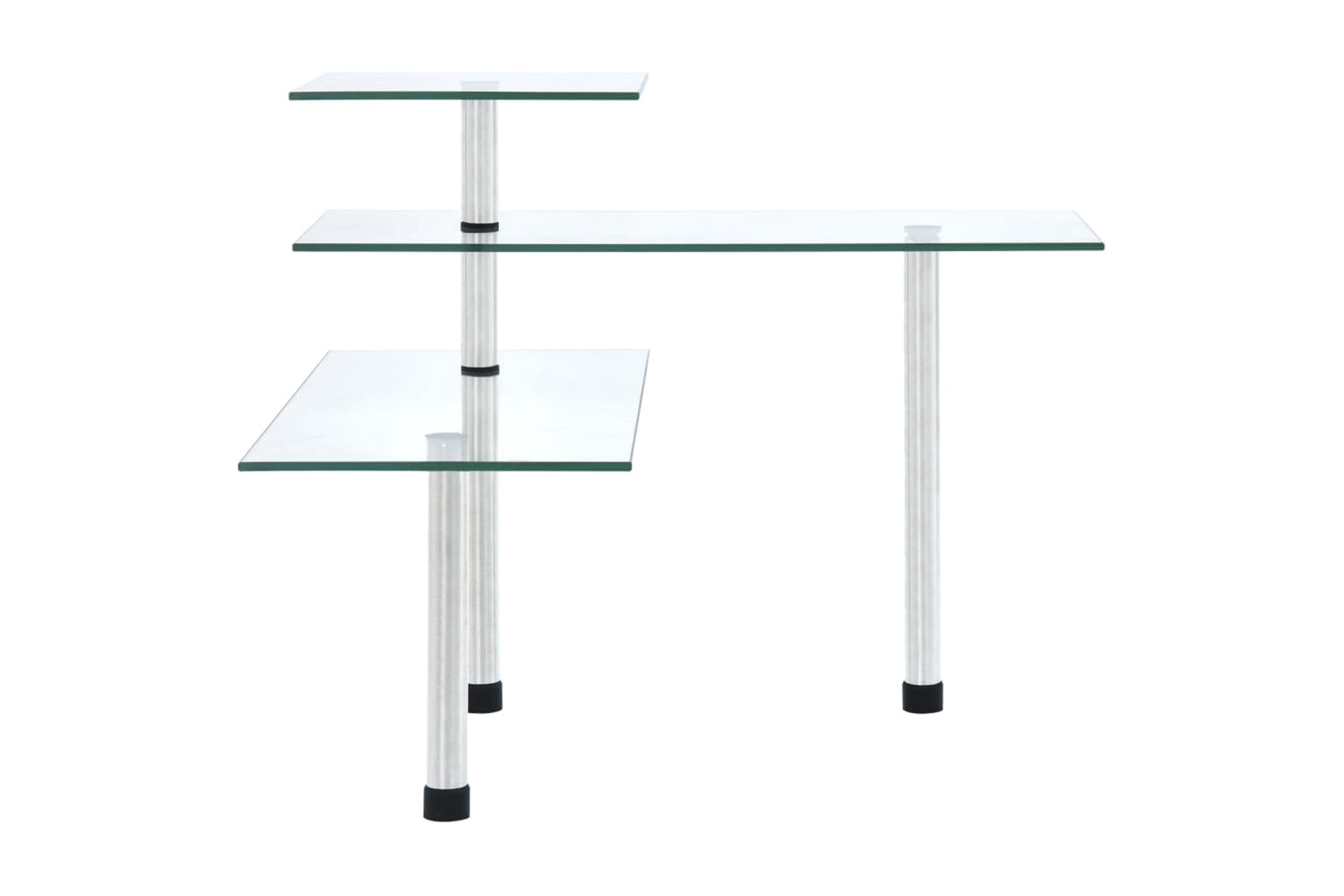Vidaxl 249502 3-tier Corner Kitchen Shelf Tempered Glass-2