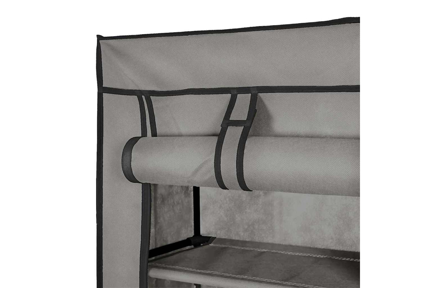 vidaXL 282432 Shoe Cabinet With Cover Grey 57x29x162cm Fabric-6