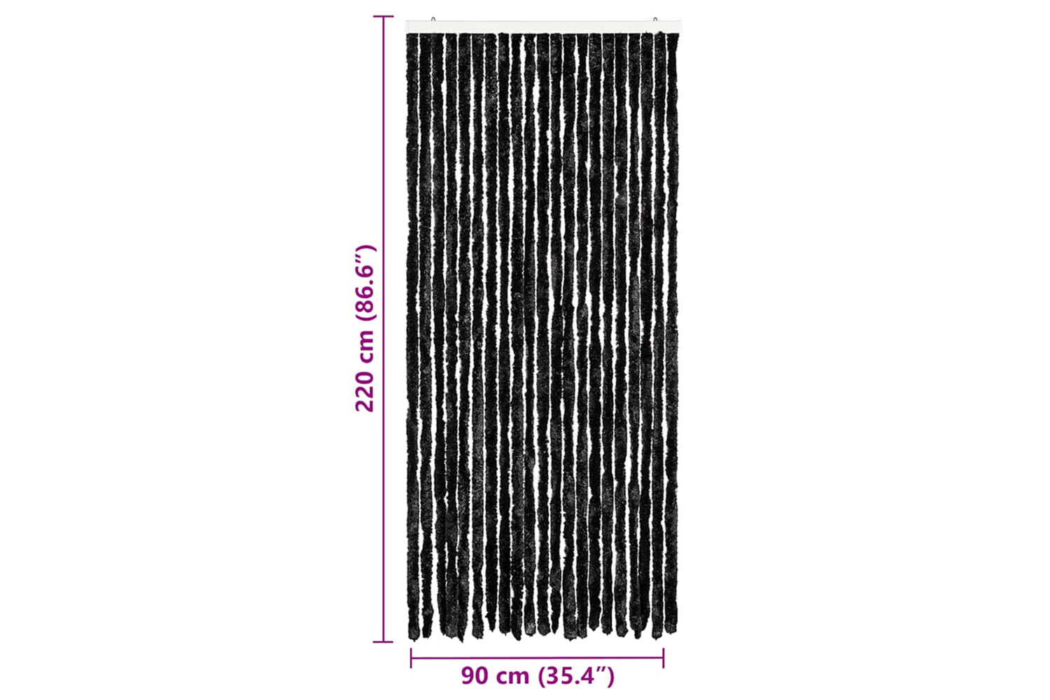 vidaXL Insect Curtain Anthracite 90x220cm Chenille-6