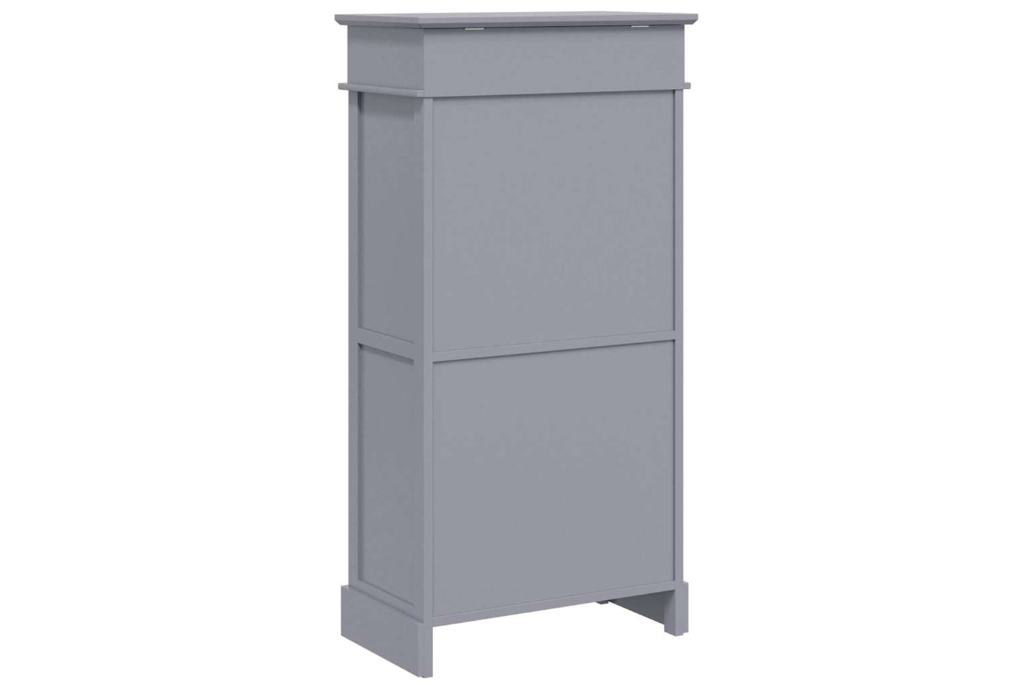 vidaXL 284090 Shoe Cabinet Grey 50x28x98cm Paulownia Wood-5
