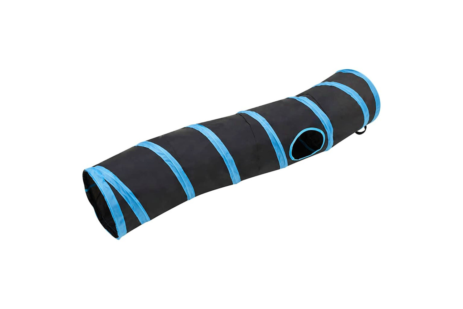 Vidaxl S-shaped Cat Tunnel Black And Blue 122 Cm Polyester-3