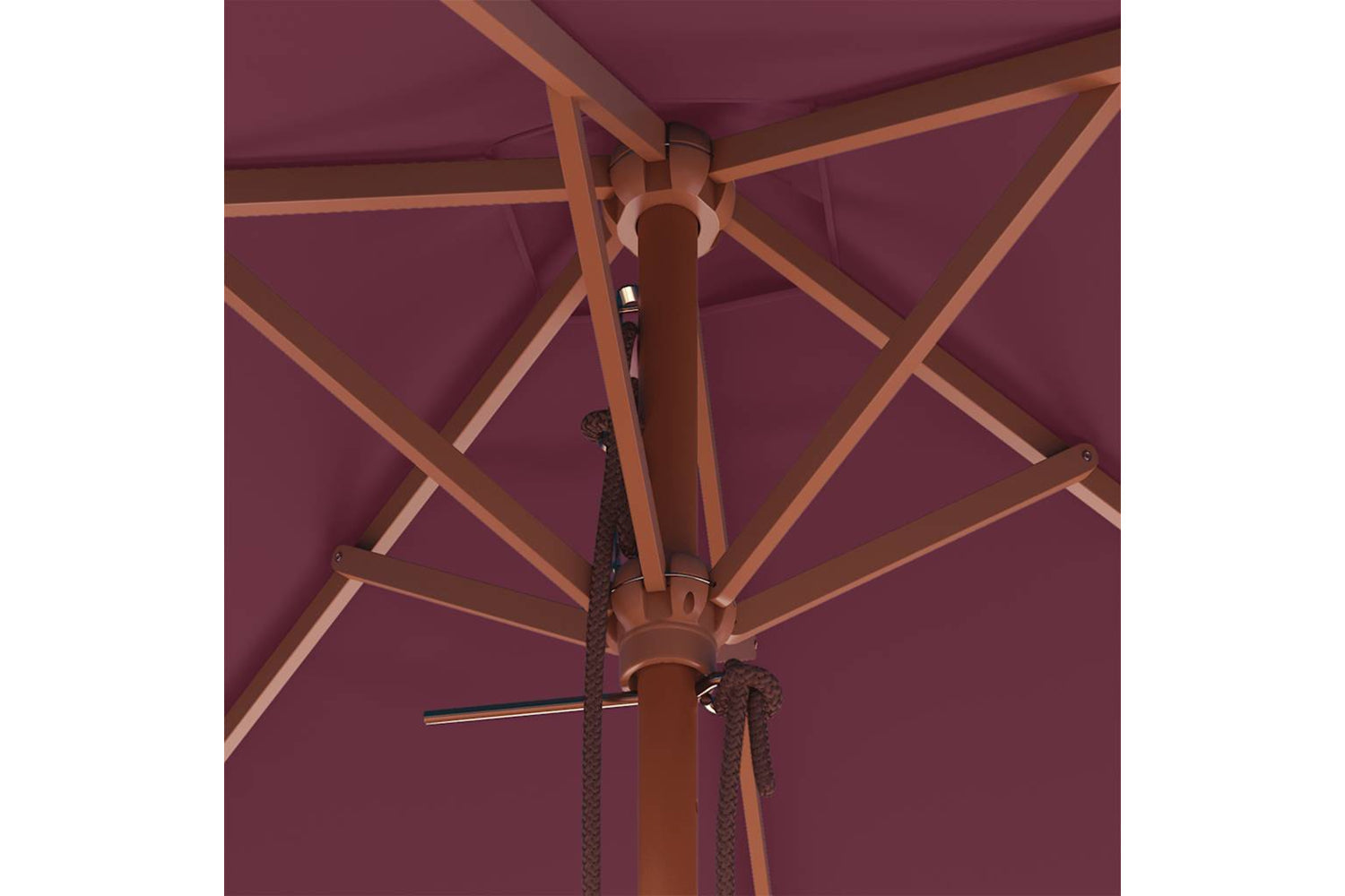 vidaXL 44537 Outdoor Parasol With Wooden Pole 150x200cm Bordeaux Red-7