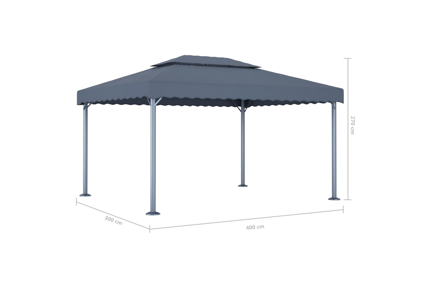 vidaXL 48063 Gazebo 400x300cm Anthracite Aluminium-5