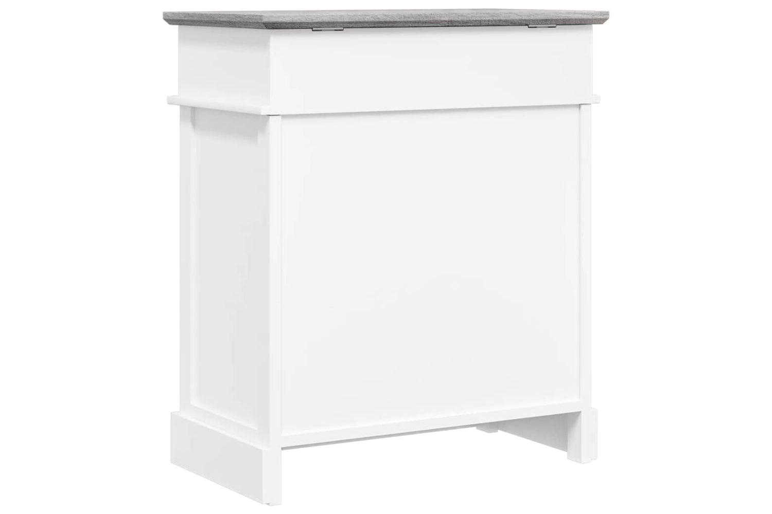 vidaXL 284081 Shoe Cabinet Grey 50x28x58cm Paulownia Wood-5