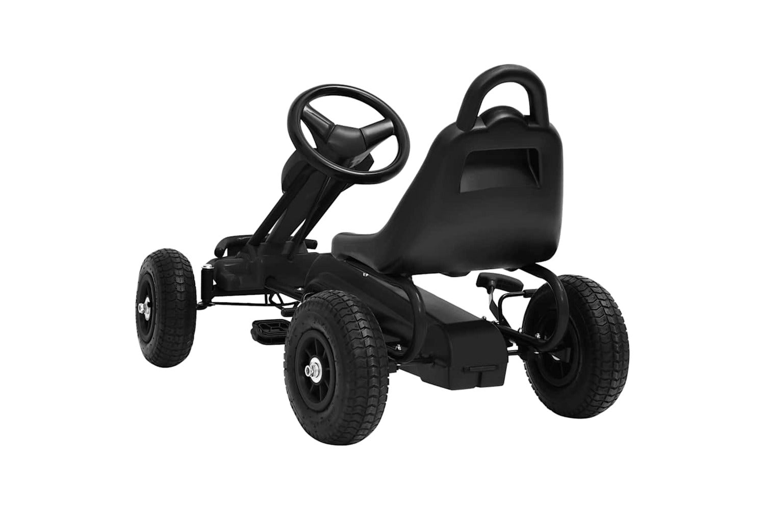 Vidaxl Pedal Go-kart With Pneumatic Tyres | Black-4