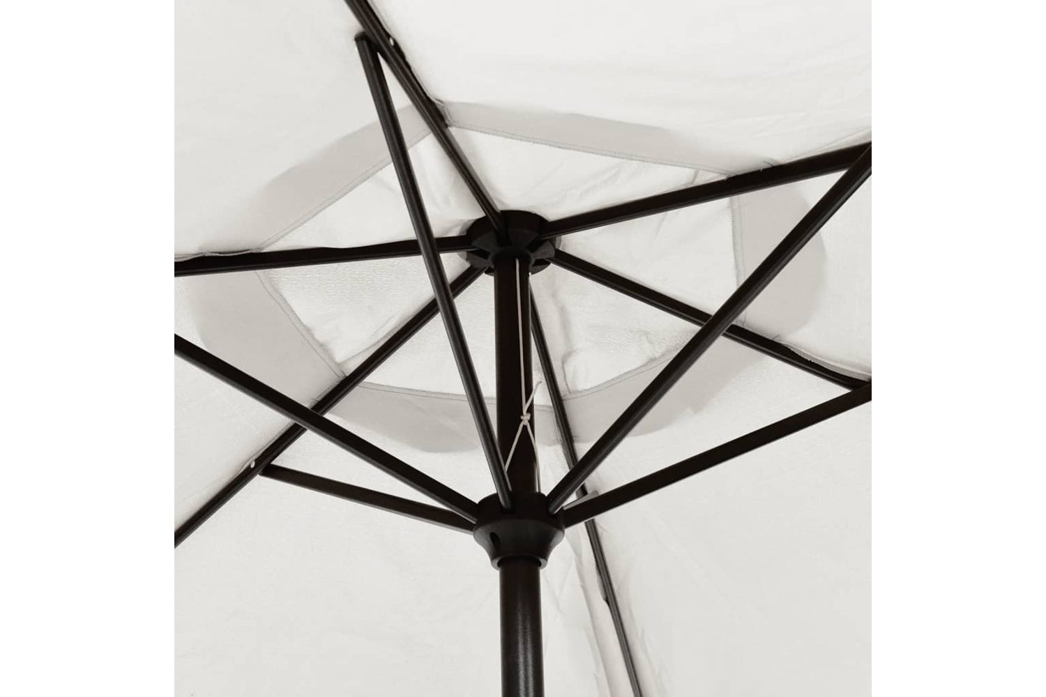 Vidaxl Parasol Sand White 3m Steel Pole-4