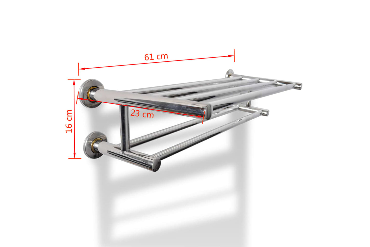 Vidaxl 140334 Stainless Steel Towel Rack 6 Tubes-6