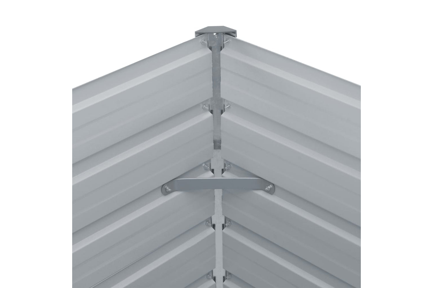 Vidaxl Raised Garden Bed 100x100x45 Cm Galvanised Steel Green-5